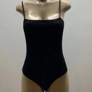 Shein black ribbed bodysuit size large Preloved